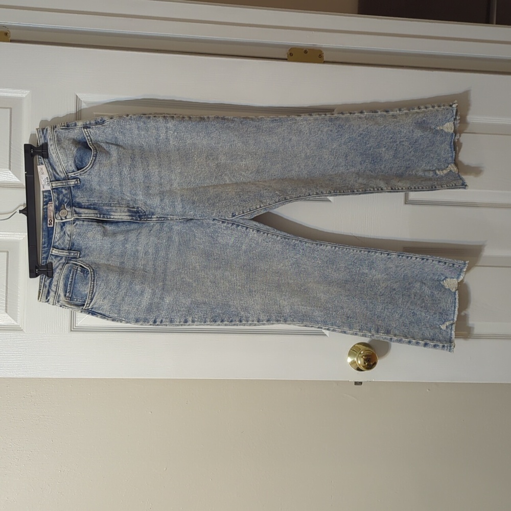 S.o. high rise kick flare jeans distressed